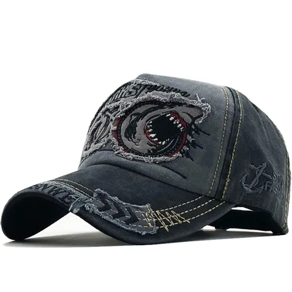 Men's Anchor Embroidered Letter Patch Patchwork Baseball Cap Sunscreen Cap - Wayrates.com 