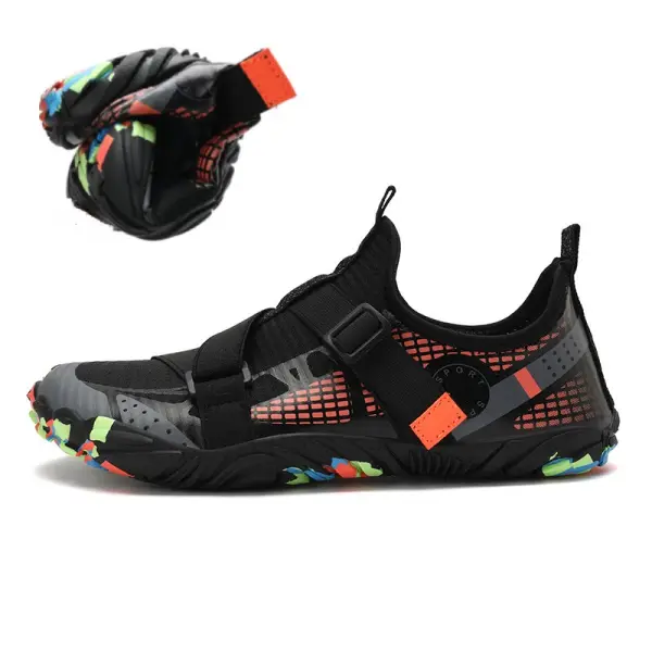 Men's Contrast Color Ribbon Anti-Slip Outdoor River Tracking Shoes - Wayrates.com 