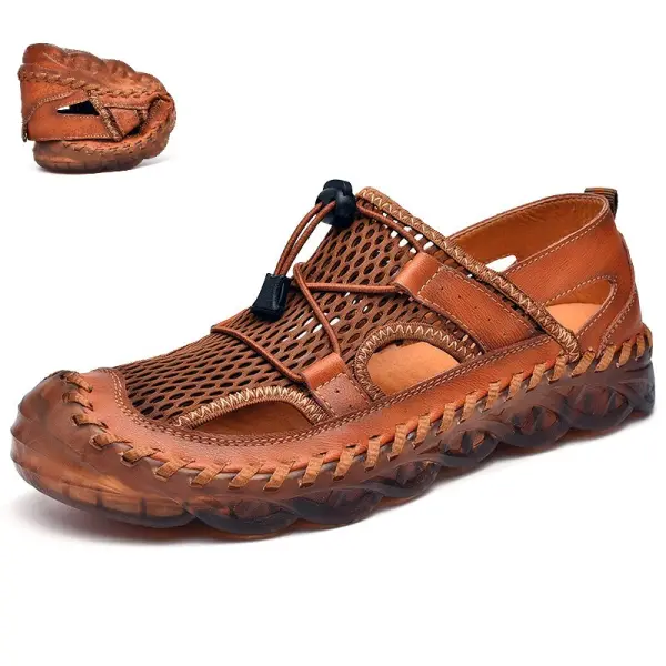 Men's Soft Sole Toe Outdoor Sandals - Elementnice.com 