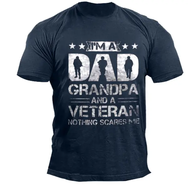 I Am A Grandpa And A And A Veteran Men's Tactical Cotton T-Shirt - Wayrates.com 