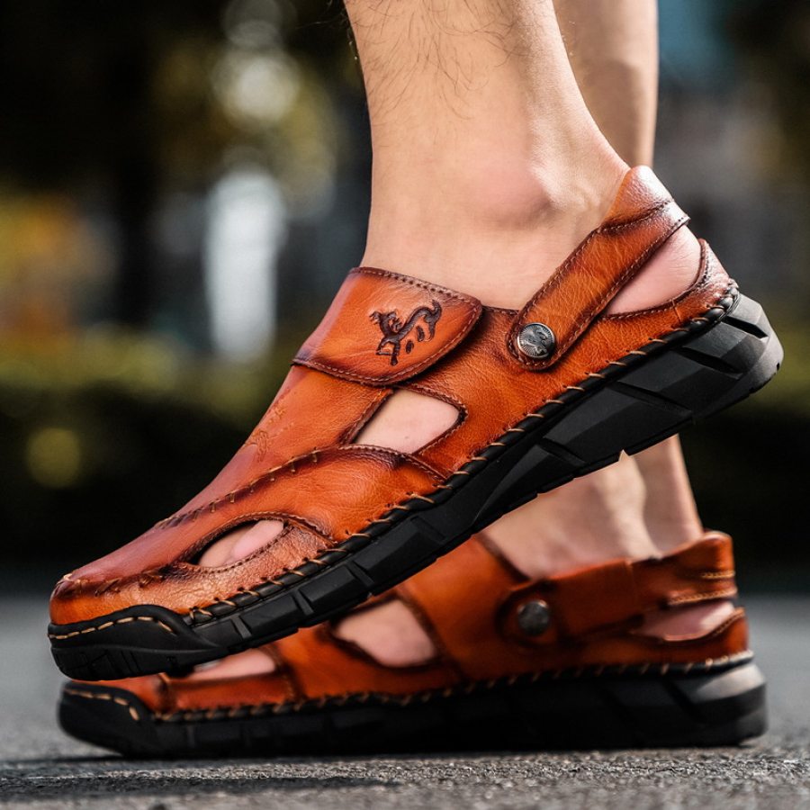 

Men's Soft Lucky Deer Print Athleisure Two Wear Sandals