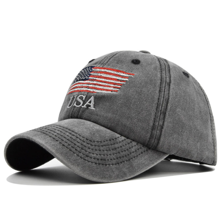 

Washed USA Embroidered Baseball Cap