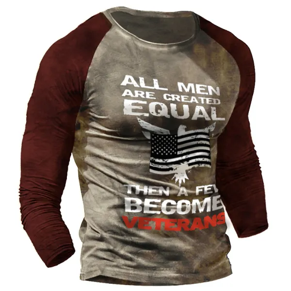 Men's War Printed Outdoor Long Sleeve Pullover Fit Round Neck T-shirt - Menzfolk.com 