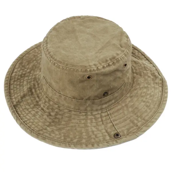 Men's Cotton Washed Outdoor Mountaineering Fishing Sun Cap Only AED42.89 - Wayrates.com 