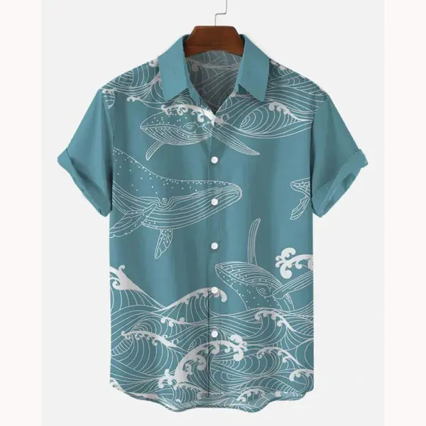 Men's Whale Beach Shirt - Kalesafe.com 