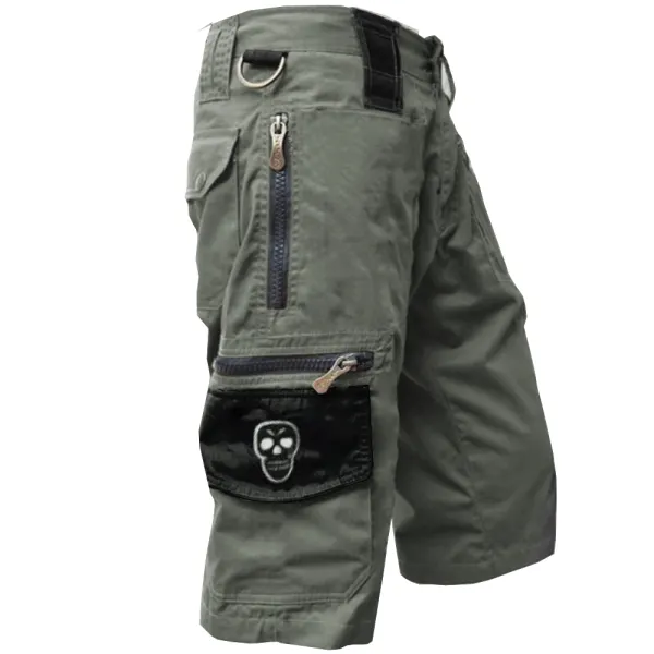 Men's Outdoor Skull Pocket Tactical Cargo Shorts - Elementnice.com 
