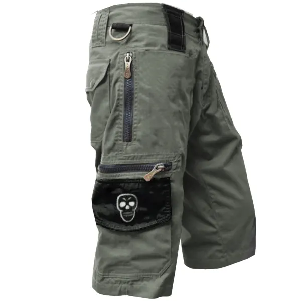 Men's Outdoor Skull Pocket Tactical Cargo Shorts - Kalesafe.com 