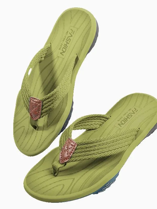 Men's Non-slip Soft Beach Patchwork Flip-flops - Pragmaace.com 