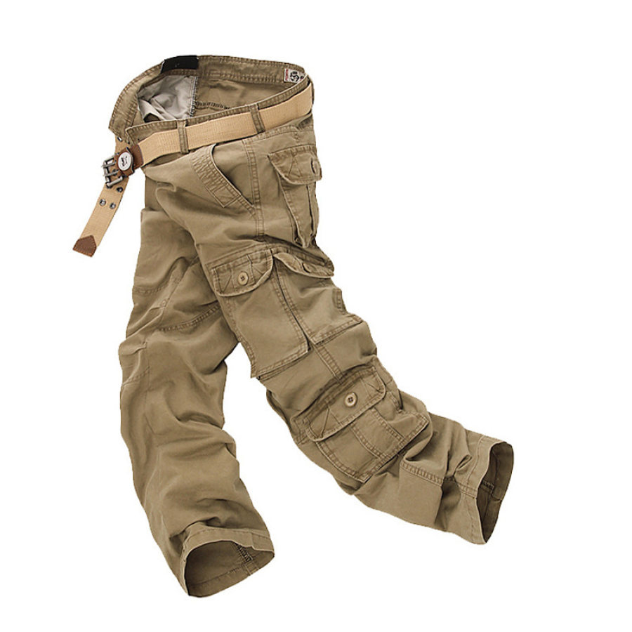 

Men's Washed Cargo Pants Multi-pocket Casual Pants