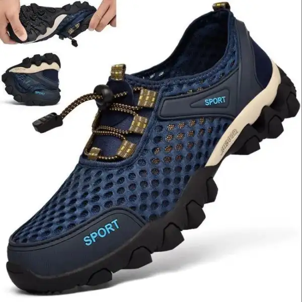Men's Breathable Mesh Splicing Non-Slip Outdoor Sports Casual Shoes Only $33.89 - Wayrates.com 