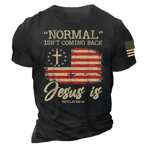 Normal Isn't Coming Back But Jesus Is Revelation 14 Costume Men's T-Shirt - Cotosen.com 