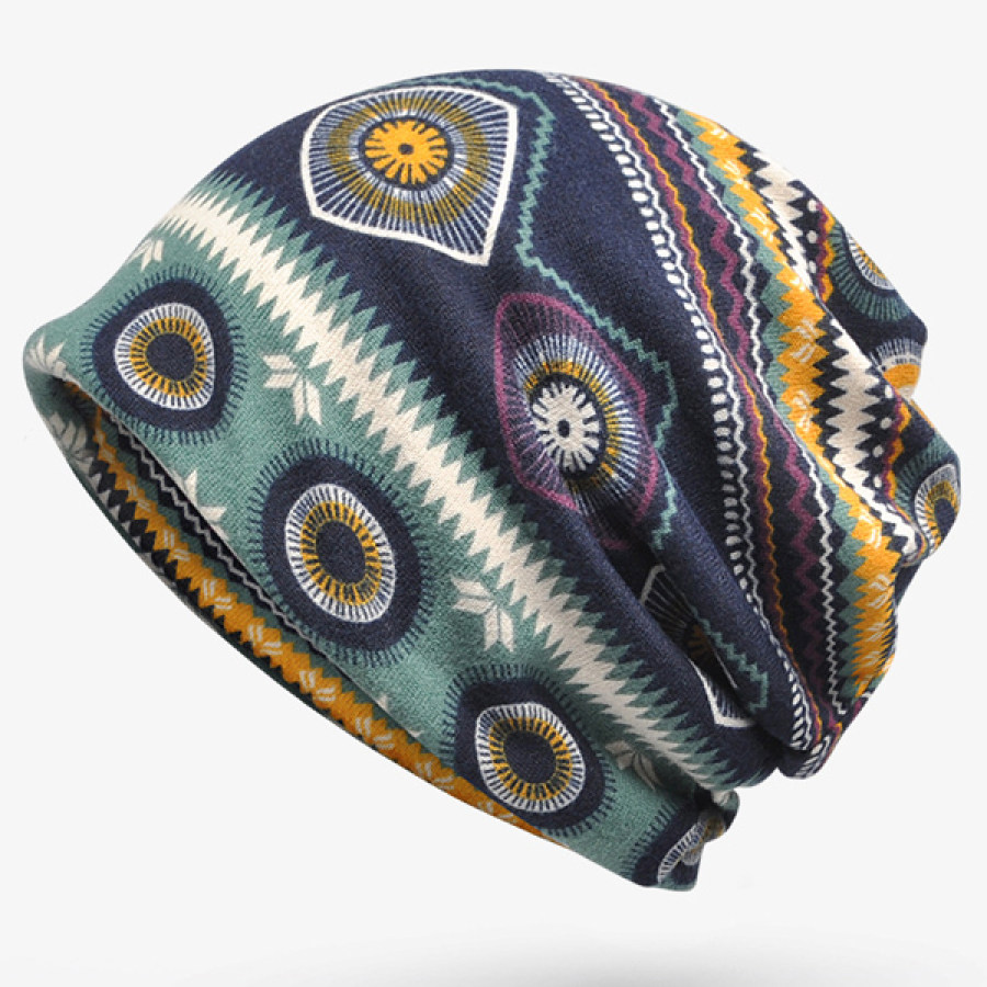 

Ethnic Floral Outdoor Knitted Hat