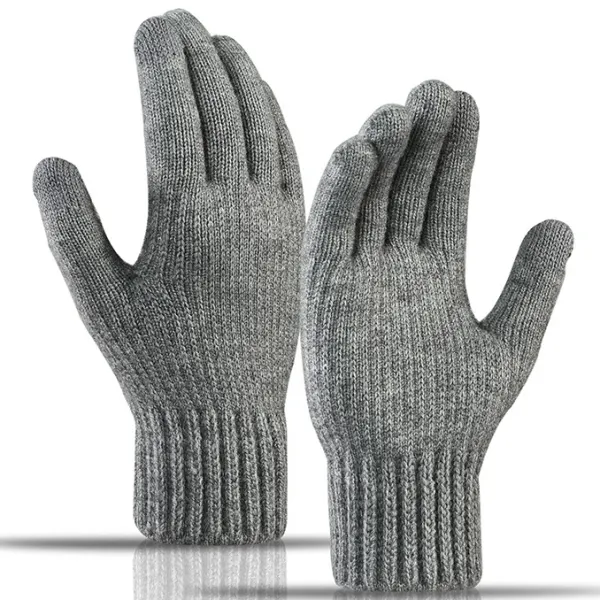 Men's Outdoor Riding Wool Warm Plus Fleece Thick Touch Screen Gloves Only $9.89 - Wayrates.com 