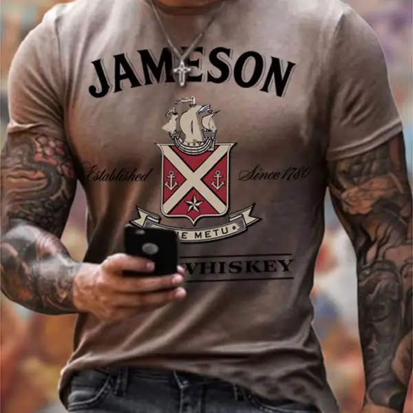 Mens Jameson Irish Whiskey Printed Casual T-Shirt - Mobivivi.com 