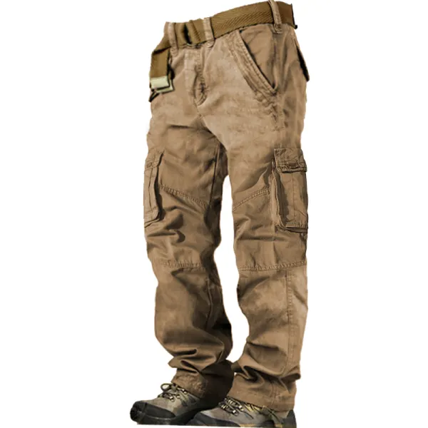 Men's Pocket Vintage Cotton Cargo Pants Only $46.89 - Wayrates.com 