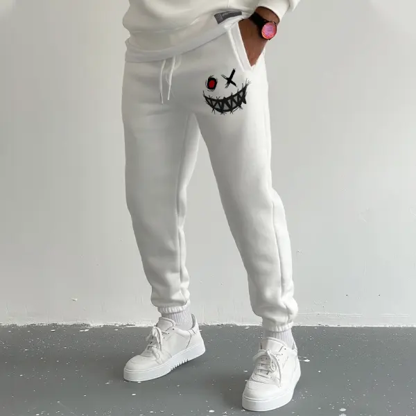 Men's Smiley Retro Casual Sweatpants - Ootdyouth.com 