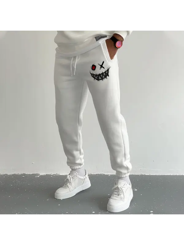 Men's Smiley Retro Casual Sweatpants - Ootdmw.com 