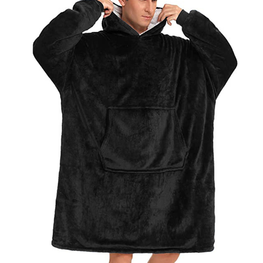 

Couples Fleece Pullover Blanket Hugle Hoodie