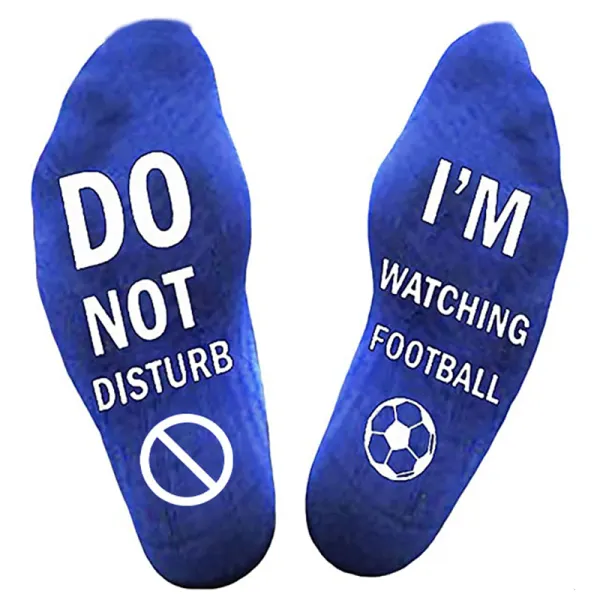 Don't Disturb Watching Football Men's Breathable Cotton Sports Socks - Elementnice.com 