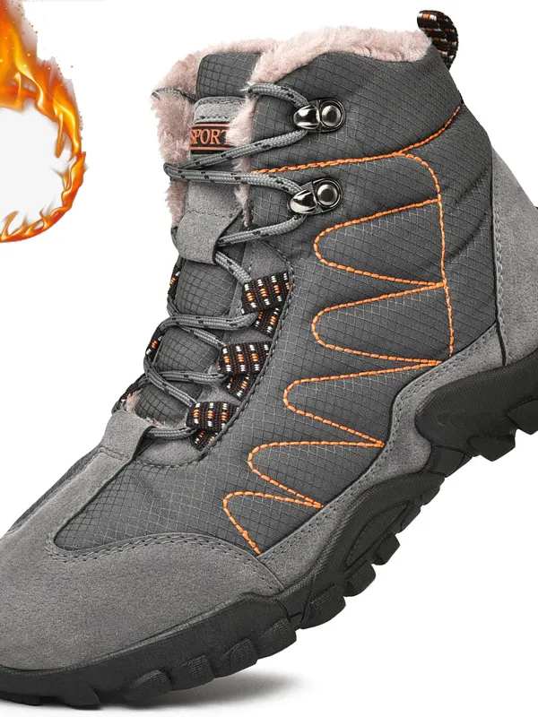 Men's Fleece Warm High Top Snow Boots - Wantbright.com 