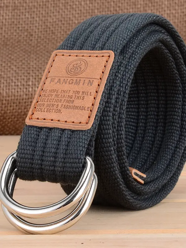 Men's Outdoor Casual Double Buckle Canvas Belt - Pragmaace.com 