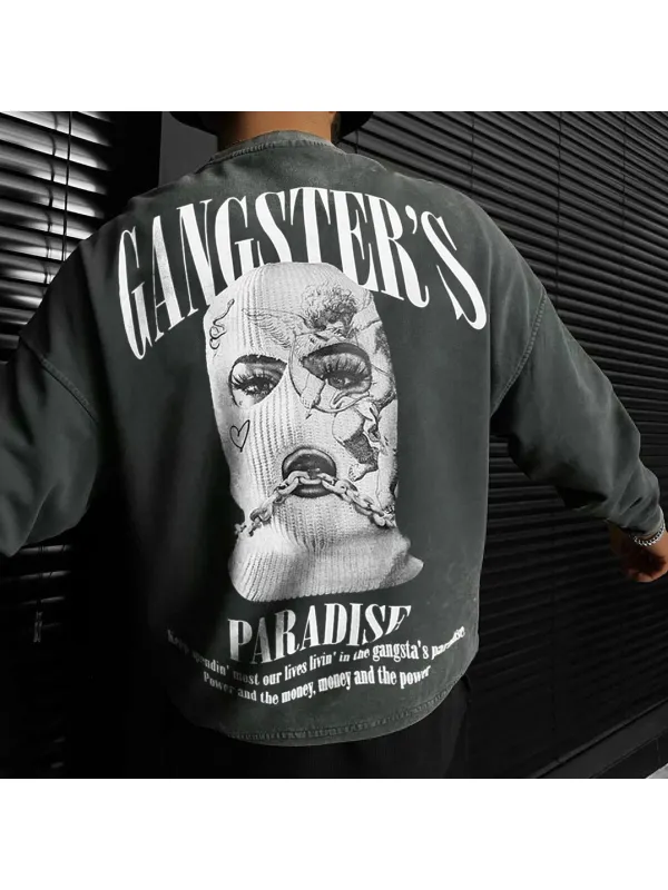 Men's Fashion Oversized Casual Print Sweatshirt - Anrider.com 