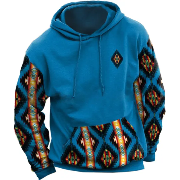Men's Vintage Ethnic Print Hooded Sweatshirt Only $21.89 - Wayrates.com 