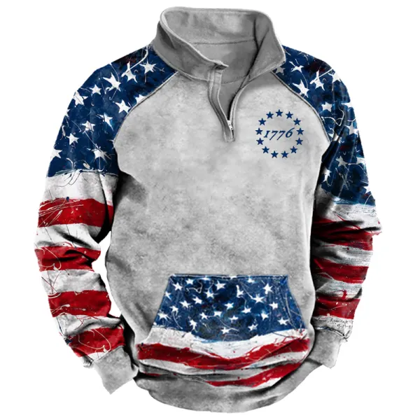 Men's Winter American Flag Sweatshirt Only $22.89 - Wayrates.com 