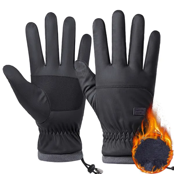 Men's Warm Fleece Non-slip Outdoor Sports Windproof Gloves - Elementnice.com 