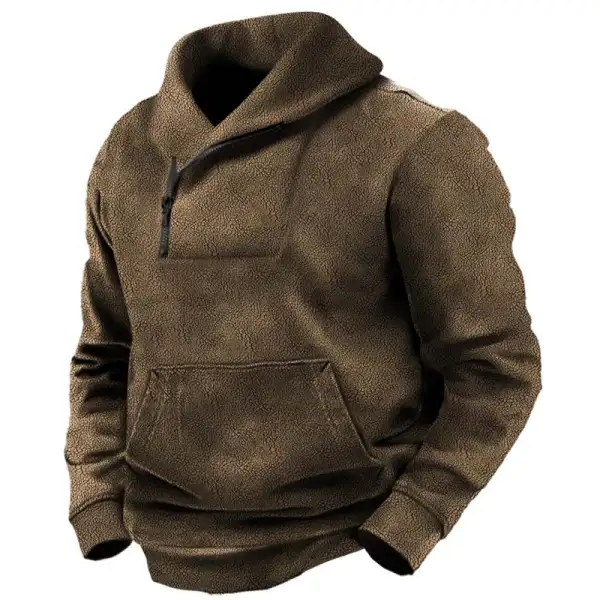 Men's Retro Outdoor Tactical Fleece Warm Half-Zip Sweatshirt Only $20.89 - Wayrates.com 