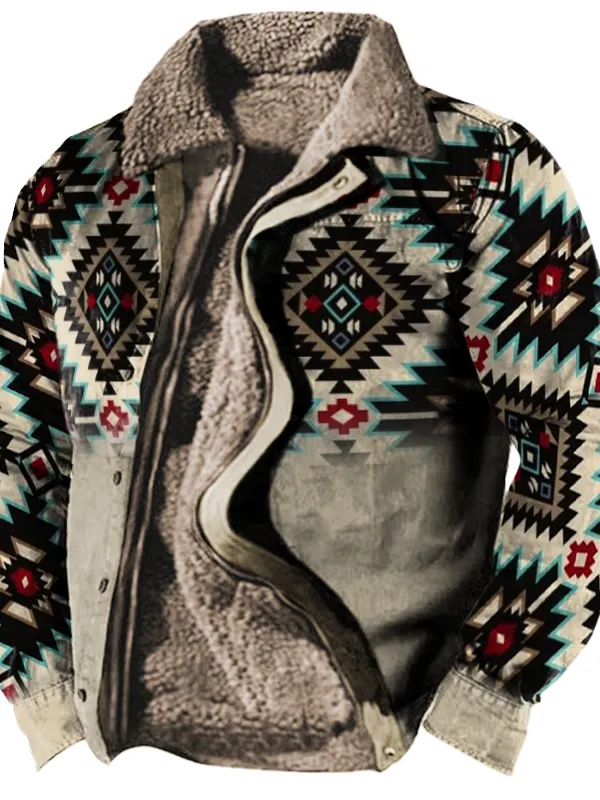 Men's Vintage Thick Lapel Pocket Tactical Jacket - Menwyx.com 
