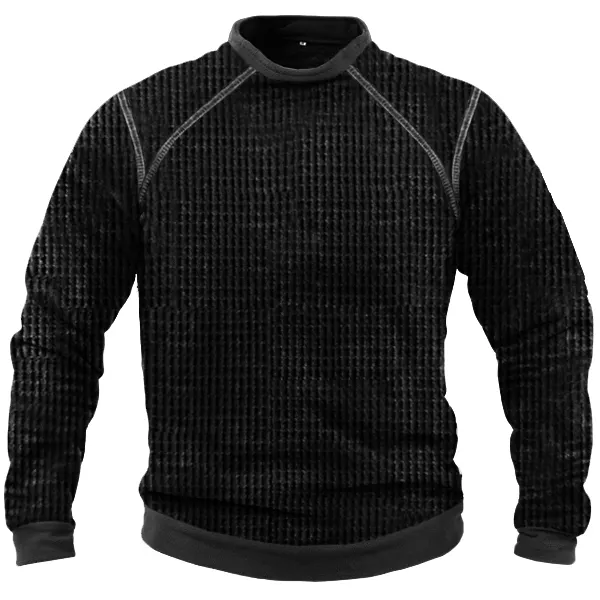 Men's Waffle Casual Sweatshirt - Rabclub.com 