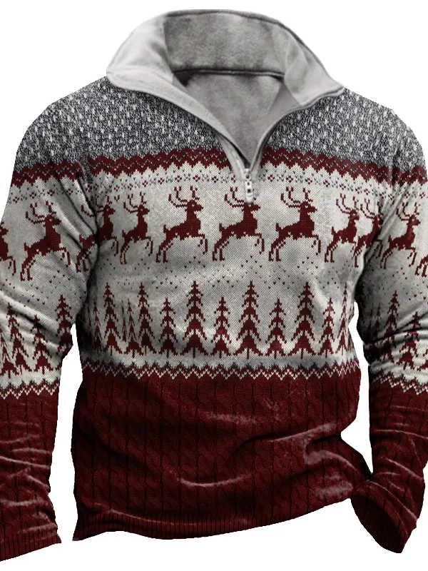 Christmas Print Men's Sweatshirt - Menwyx.com 