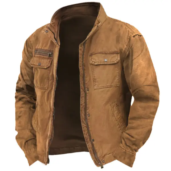 Men's Vintage Outdoor Pocket Training Jacket Only $67.89 - Wayrates.com 