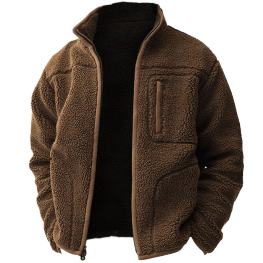 

Men's Outdoor Fleece Insulated Pocket Jacket