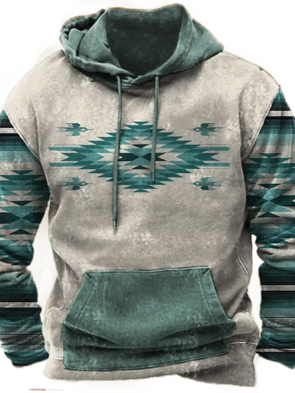 Aztec Cowboy Men's Hoodie - Pragmaace.com 