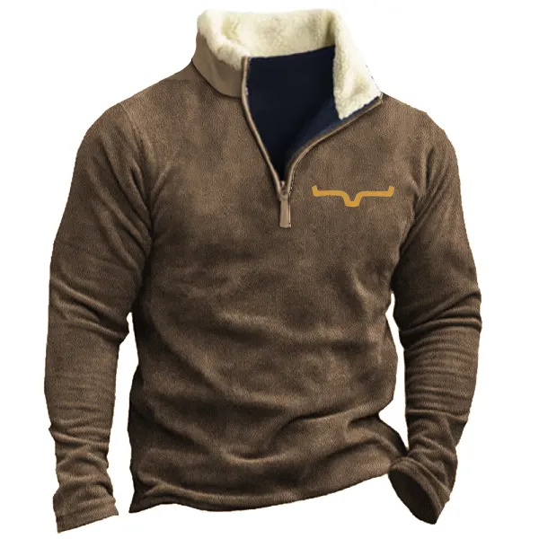 Cowboy Men's Lapel Sweatshirt Only $35.89 - Wayrates.com 