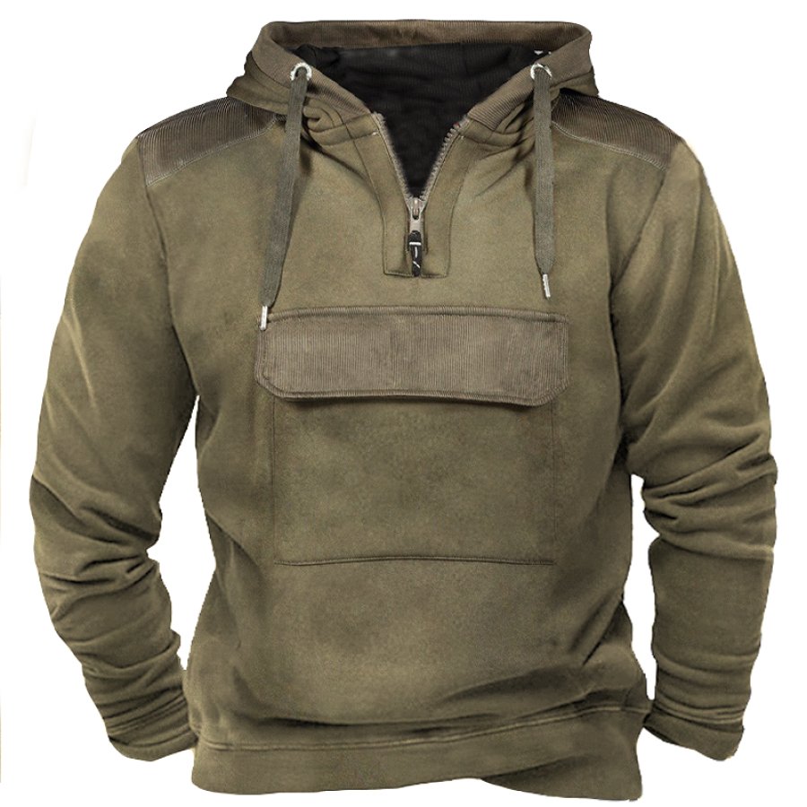 

Men's Vintage Outdoor Tactical Pocket Hoodie