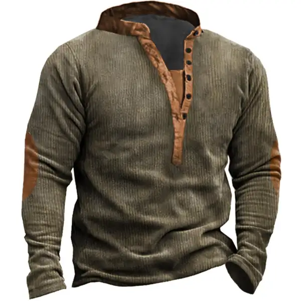 Men's Outdoor Tactical Henley Sweatshirt - Cotosen.com 