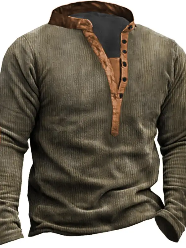 Men's Outdoor Tactical Henley Sweatshirt - Menwyx.com 