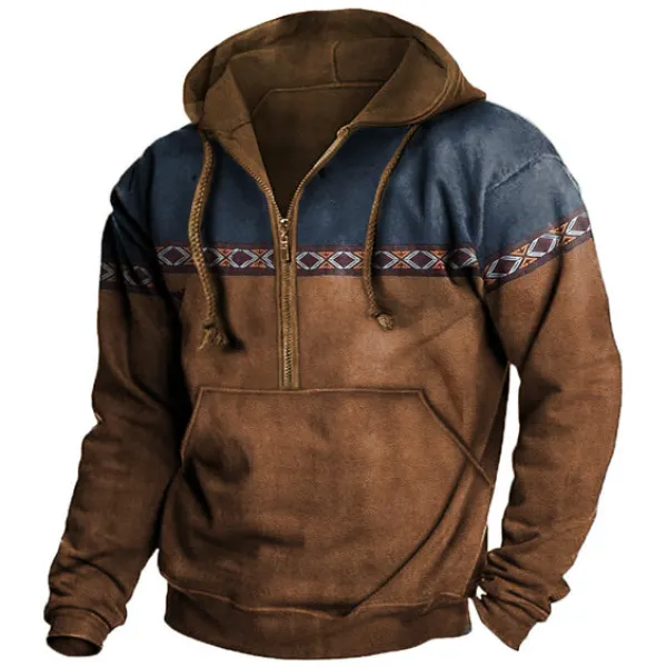 Aztec Vintage Men's Hoodie - Mosaicnew.com 