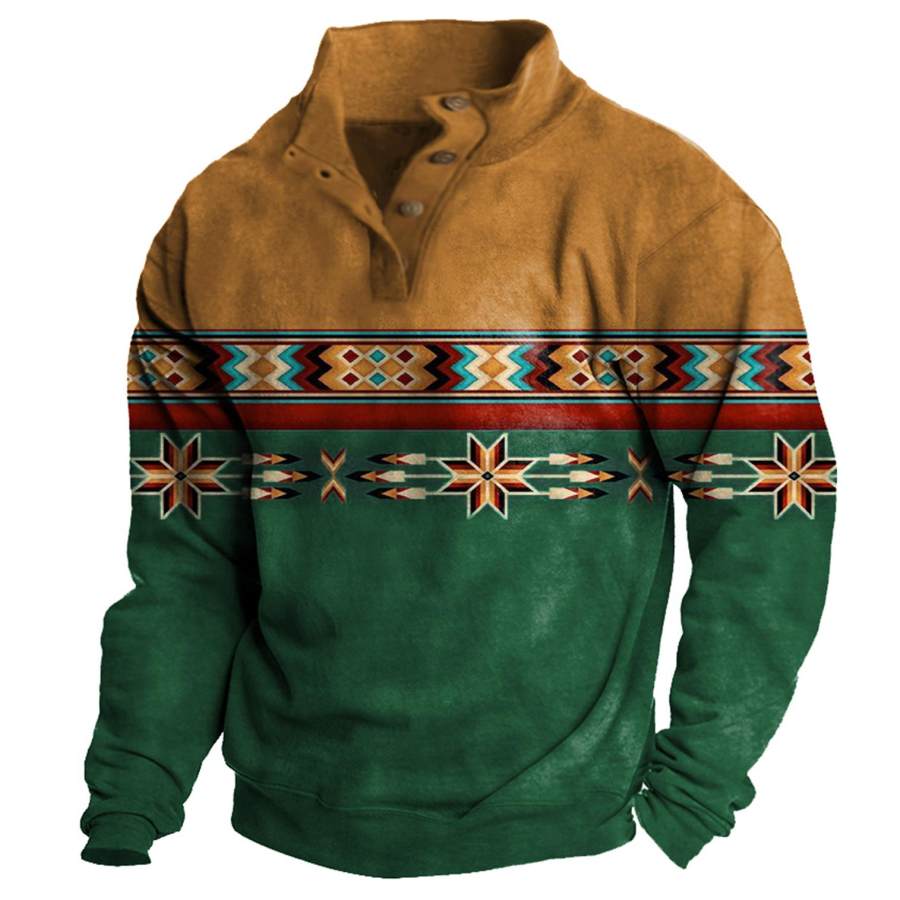 

Men's Vintage Ethnic Aztec Print Sweatshirt