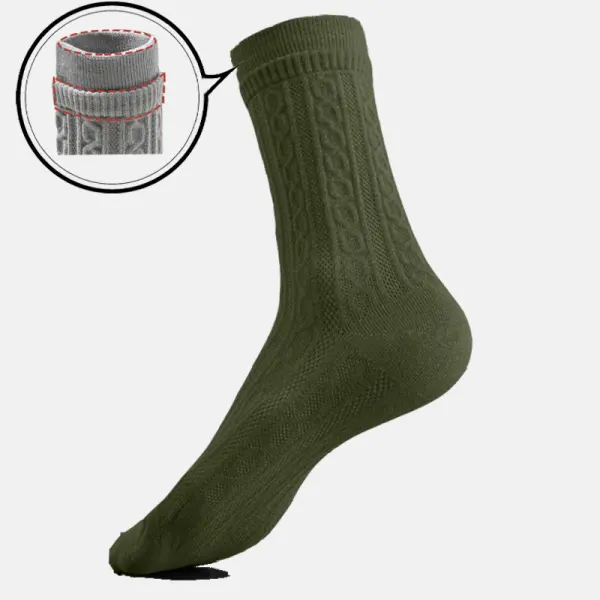 Men's Tall Thermal Terry Jacquard Christmas Socks - Elementnice.com 