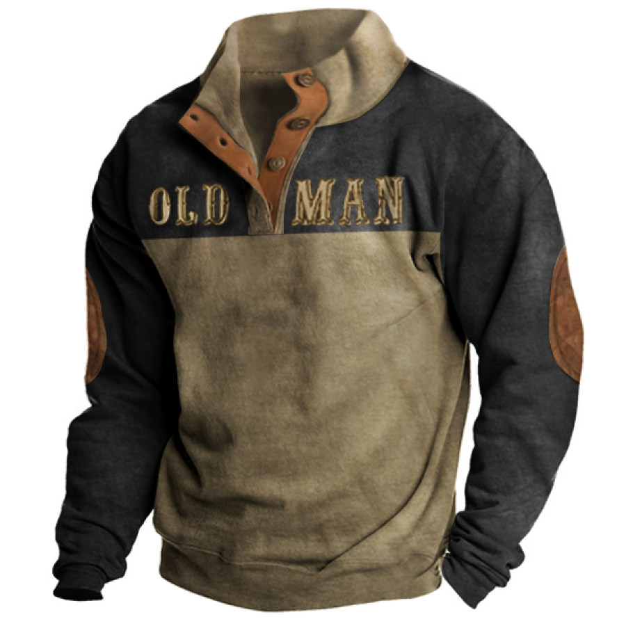 

Men's Outdoor Old Men Tactical Henley Sweatshirt