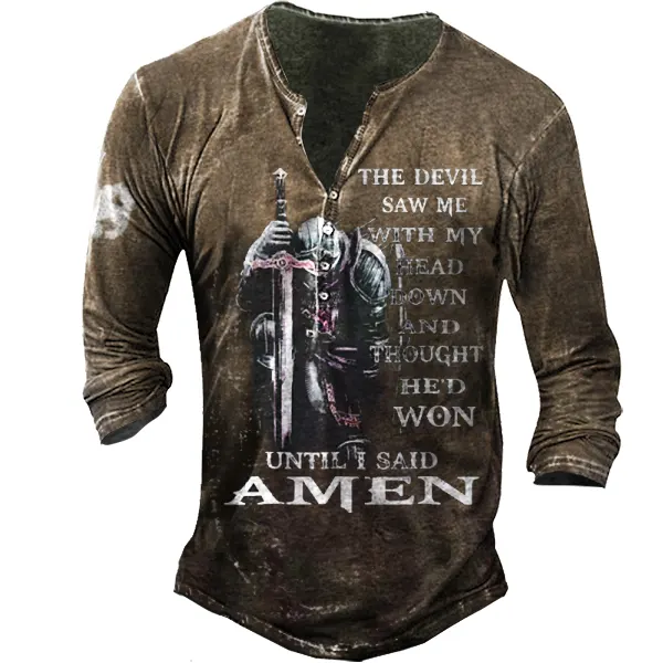 The Devil Saw Me With My Head Down And Thought He'd Won Men's T-shirt Only $36.89 - Wayrates.com 