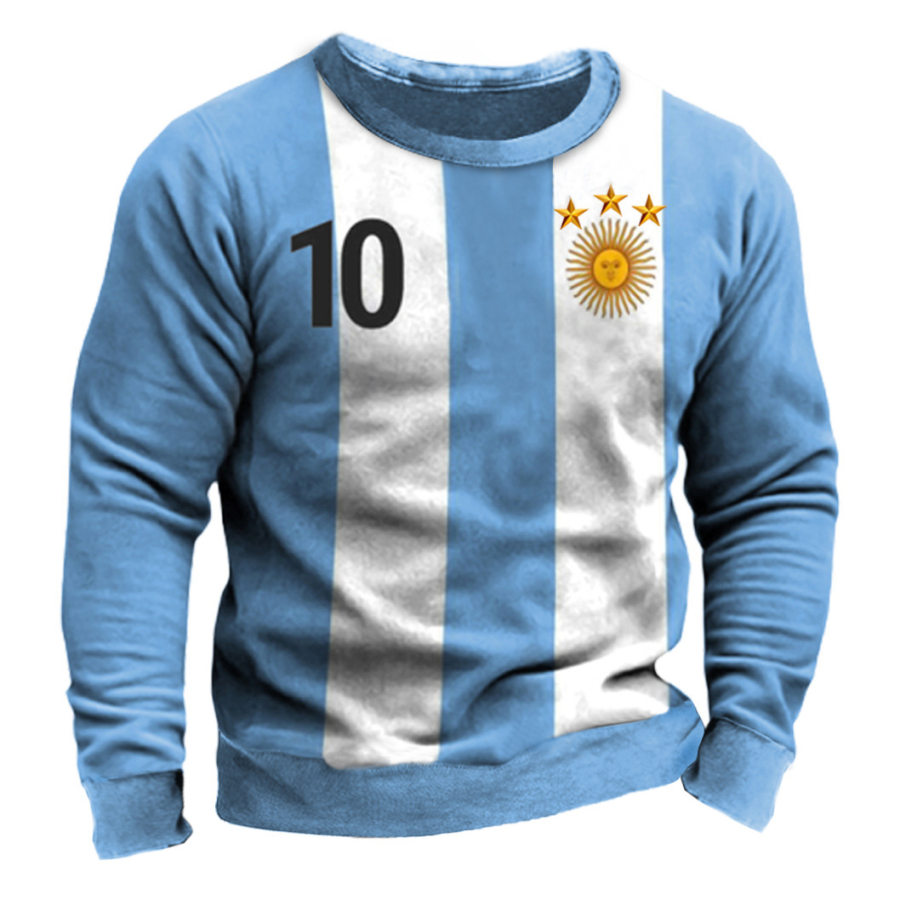 

Men's World Cup Argentina Soccer Print Sweatshirt