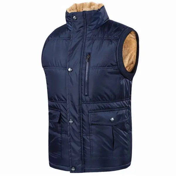 Men's Fleece Warm Down Cotton Vest - Keymimi.com 