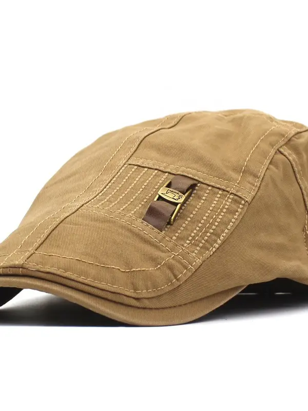 Couple's H-button Retro Cotton Peaked Cap - Pragmaace.com 