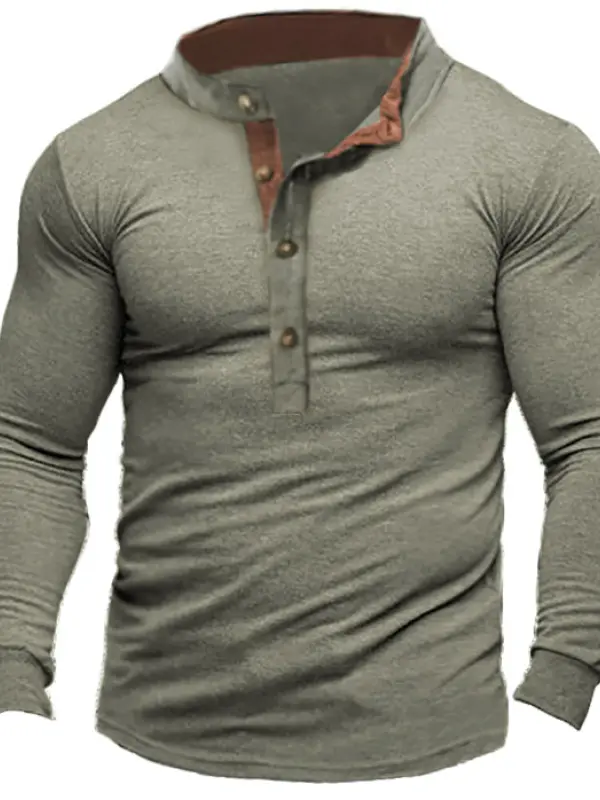 Men's Outdoor Tactical Henley Long Sleeve T-Shirt - Menwyx.com 