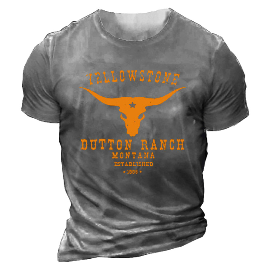 

Yellowstone Dutton Ranch Bucking Bronco Graphic Men's T-shirt